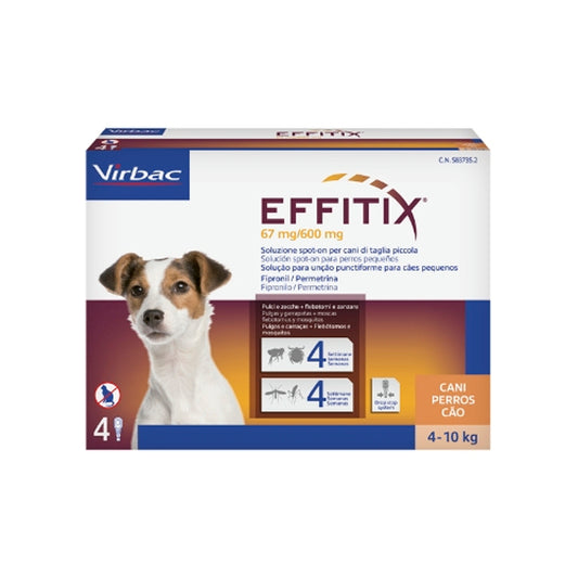 Effitix 4 Pipettes pour chiens 4-10 Kg