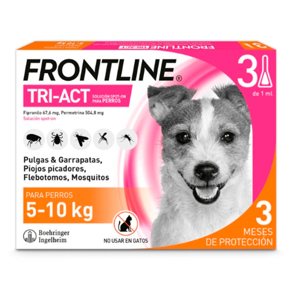 Frontline Tri-Act 5-10 Kg de 3 Pipettes