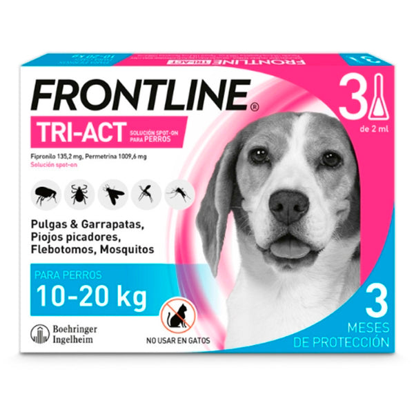 Frontline Tri-Act 10-20 Kg de 3 Pipettes