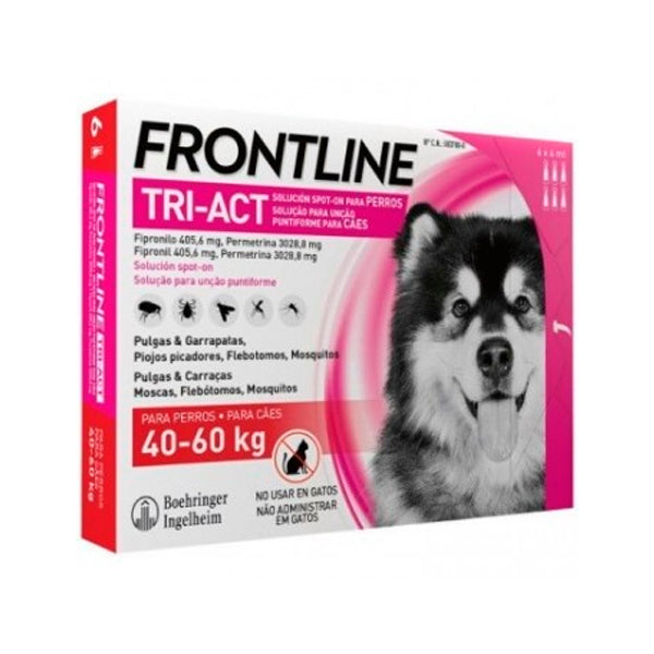 Frontline Tri-Act 40-60 Kg 6 Pipettes