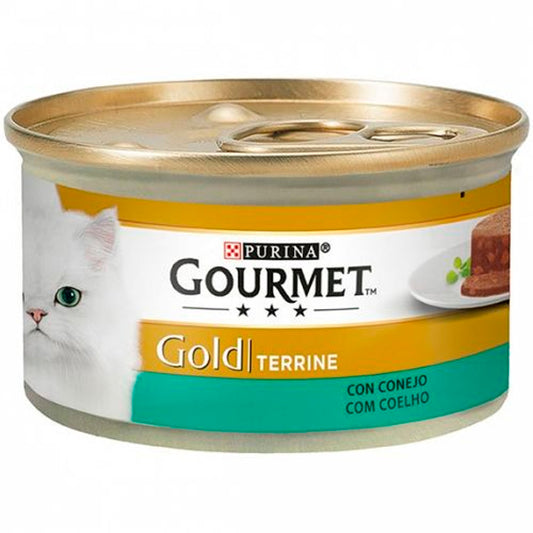 Terrine d'or gastronomique avec lapin: nourriture humide pour chats, 24x85 GR