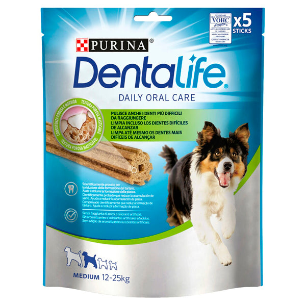 Purina Dentalife Medium 115 g : Snacks dentaires pour les soins bucco-dentaires de votre animal
