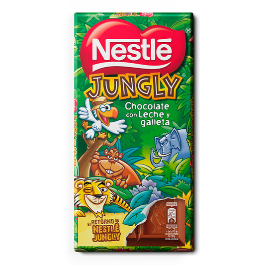 Nestlé Jungly Chocolat au lait et biscuits 125 gr