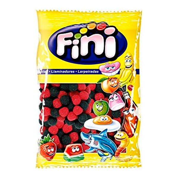 Fini - Moras en caoutchouc, 1 kg grand sac, bonbons de fruits