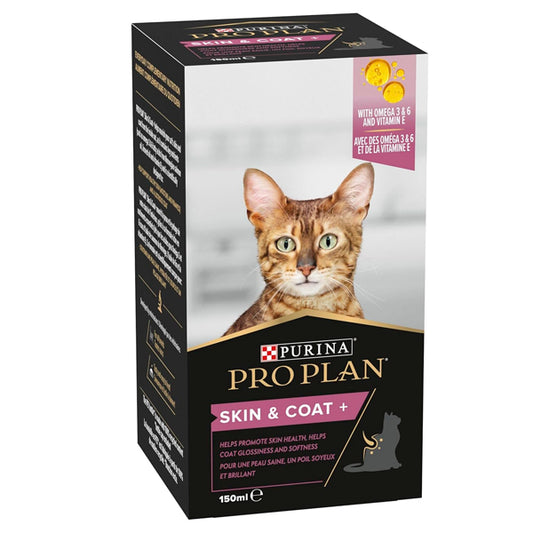 Purina Pro Plan Skin Coat Supplement 150 ml : Soin de la peau et du pelage pour chats