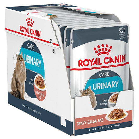 Soins urinaires de Royal Canin: nourriture humide dans la sauce aux soins urinaires, pack d'enveloppe 125 g
