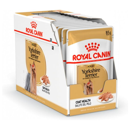 Royal Canin Yorkshire Terrier: nourriture humide spécialisée pour chiens, paquet de 12 enveloppes de 85gr