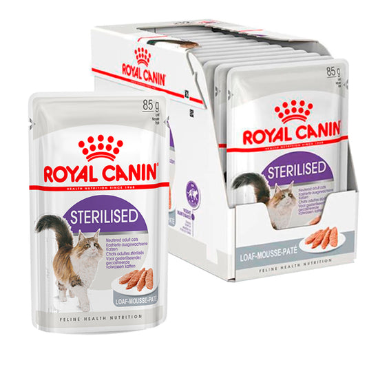 Canin royal stérilisé: nourriture humide sur des chats stérilisés, pack d'enveloppe 125 g