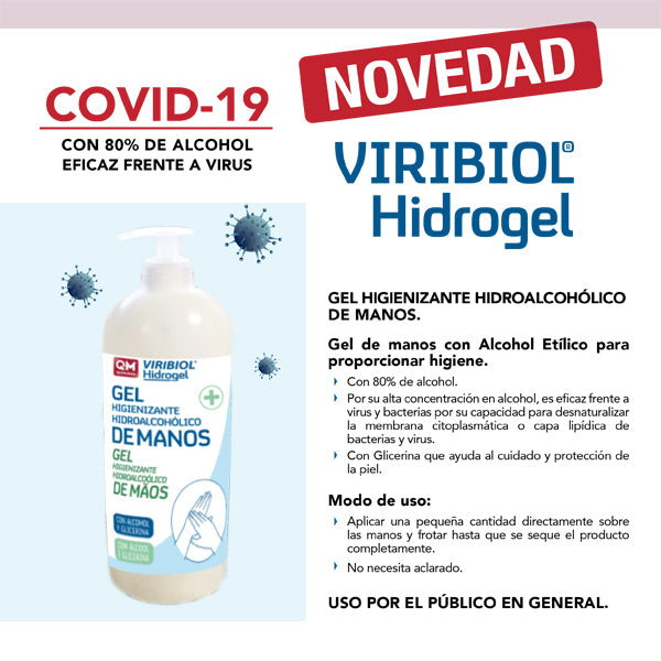 Viribiol Gel Hydroalcoolique Mains 1 litre